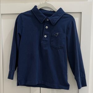 Properly Tied Boys Harrison Pocket Polo LS in Navy 2T